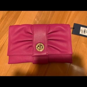 Cole Haan pink leather clutch NWT dimensions 10X6.5 inches